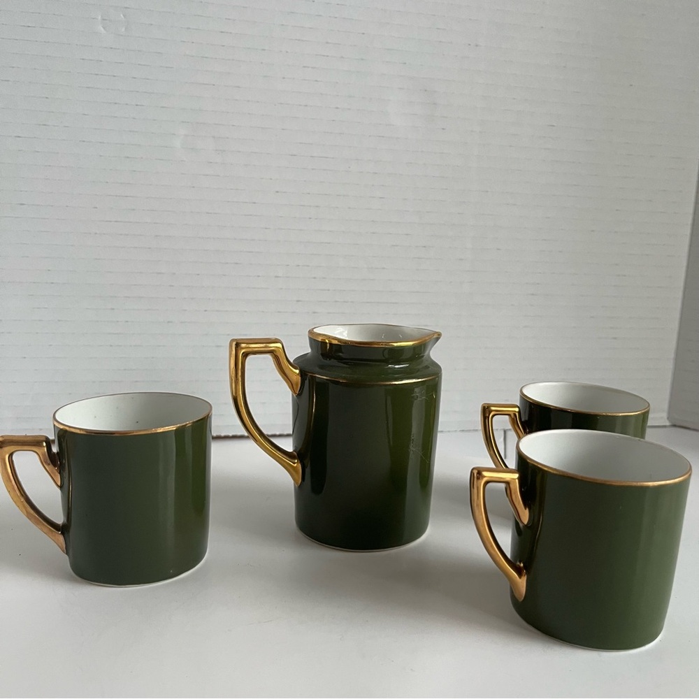 Vintage Art Deco Porzellanfabrik Walkure German Porcelain Creamer cups
